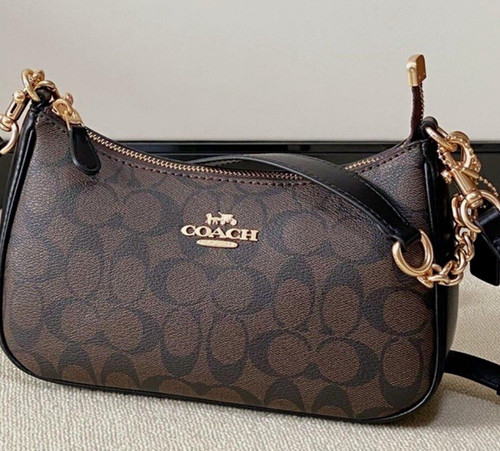Coach signature logo brown - signature,